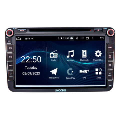 Autoradio Car Play & Android Auto Ecran 8'' Double DIN Format VW